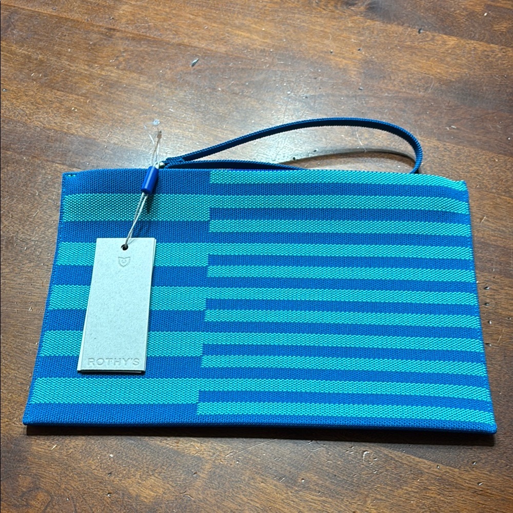 Rothy's Blue Striped Clutch